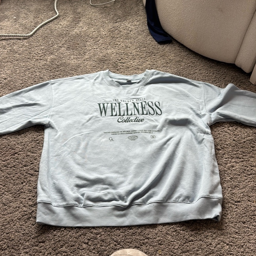 Light Blue Wellness Collective Sweatshirt old navy